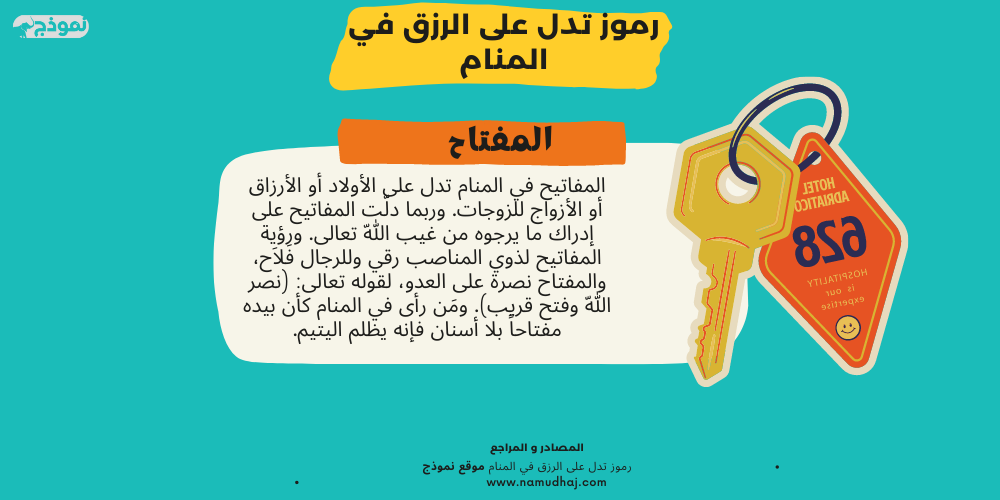 المفتاح في المنام رزق