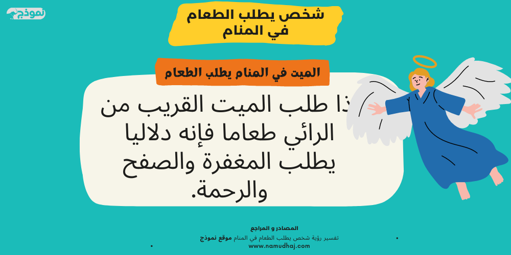 الميت في المنام يطلب الطعام